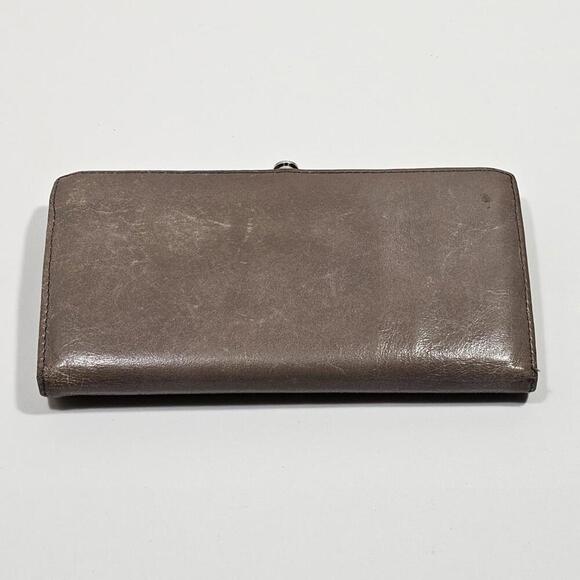 Hobo International Light Brown Leather Card Holder Wallet Bifold Handbag Clutch - Picture 3 of 5